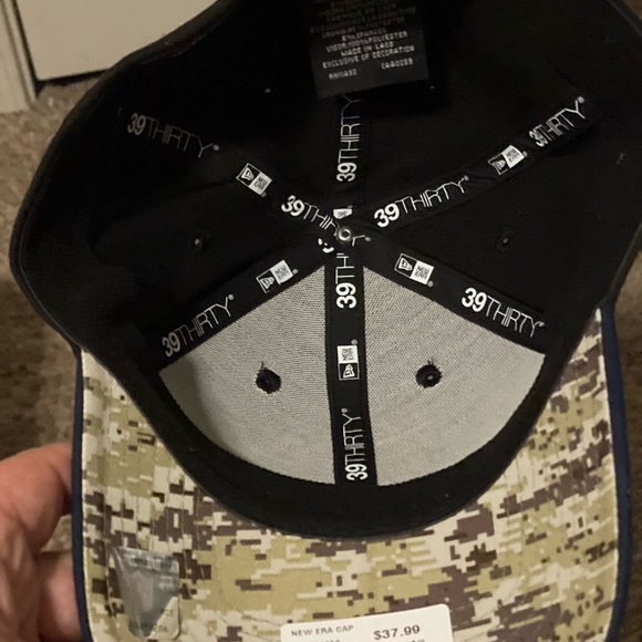Seattle Seahawks New Era Black Blue Salute To Service 39THIRTY Flex Hat L/XL NEW - Picture 6 of 15